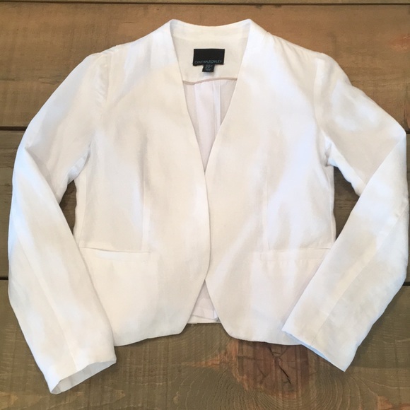 Cynthia Rowley Jackets & Blazers - White Cropped Linen Blazer Cynthia Rowley XS